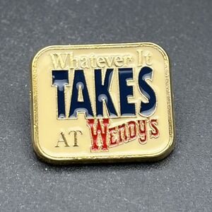 Wendy's Whatever It Takes Employee Lapel Hat Pin